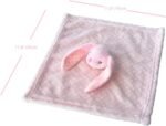 CREVENT Cozy Plush Baby Security Blanket Loveys for Baby Girls Boys, Stuffed Animal Ring Rattle Shaker Toy for Newborns (Bunny) - Image 4