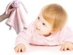 CREVENT Cozy Plush Baby Security Blanket Loveys for Baby Girls Boys, Stuffed Animal Ring Rattle Shaker Toy for Newborns (Bunny) - Image 6