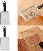 Stainless Steel Litter Shifter Fine Mesh Poop Scoop Sand Shovel Metal Scoop Substrate and Bedding Scooper Shovel - Image 3