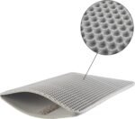 Cat Litter Mat - 24x15-Inch Waterproof Litter Box Mat with Dual-Layer Honeycomb Design for Trapping Litter - Slip-Resistant Cat Mat by PETMAKER (Gray) - Image 7