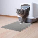 Cat Litter Mat - 24x15-Inch Waterproof Litter Box Mat with Dual-Layer Honeycomb Design for Trapping Litter - Slip-Resistant Cat Mat by PETMAKER (Gray) - Image 9