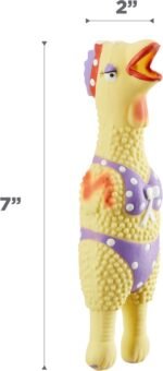 Outward Hound Squawkers Henrietta Latex Rubber Chicken Interactive Dog Toy, Small - Image 7