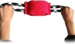 Dog Bite Tug Pillow Chew Ball Training Puppy Dog Molar Pet Pitbull Interactive Toys with 2 Nylon Rope Handles (Red) - Image 4
