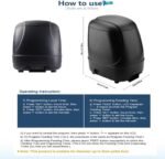 10L Automatic Fish Feeder, Fish Food Dispenser, Directional Feeder, Timer High Capacity Pond Fish Feeder for Outdoor Garden Pond(Black) - Image 3