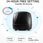 10L Automatic Fish Feeder, Fish Food Dispenser, Directional Feeder, Timer High Capacity Pond Fish Feeder for Outdoor Garden Pond(Black) - Image 6