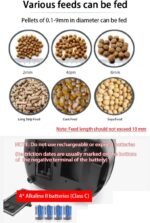 10L Automatic Fish Feeder, Fish Food Dispenser, Directional Feeder, Timer High Capacity Pond Fish Feeder for Outdoor Garden Pond(Black) - Image 7