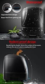 10L Automatic Fish Feeder, Fish Food Dispenser, Directional Feeder, Timer High Capacity Pond Fish Feeder for Outdoor Garden Pond(Black) - Image 8