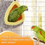 Large Warm Bird Nest House - Cozy Bird Bed for Cage with Mat, Hanging Hammock Shed Hideaway Hut for Macaw African Grey Amazon Parrots - Image 5