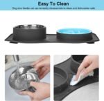 Oillase Slow Feeder Dog Bowls 3 in 1 Stainless Steel Food and Water Bowls with Non-Spill and Skid Silicone Mat to Slow Down Eating for Large Medium Small Breed Size Dogs and Cats - Image 3