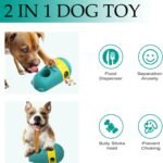 Dog Bully Stick Holder & Adjustable Treat Dispensing Ball, 2-in-1 Interactive Puzzle Feeder for Small/Medium/Large Dogs, Chew-Safe Slow Feeder Toy with Bone Lock, Enrichment to Keep Them Busy(Green) - Image 3