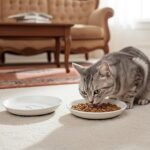 Nivofu 3Pcs Cat Food Bowls, Ceramic Cat Bowls with Nonslip Silicone Bottom, Shallow Wide Cats Dishes Plates for Feeding Indoor Kittens Small Dogs Food and Water - Image 4