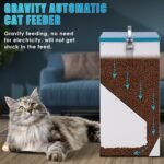 Automatic Cat Feeder Outdoor Dog Dry Food Dispenser Gravity Cat Feeder Pet Feeder for 2 Cats, 42cups/10L Dual (10L) - Image 4