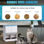 Automatic Cat Feeder Outdoor Dog Dry Food Dispenser Gravity Cat Feeder Pet Feeder for 2 Cats, 42cups/10L Dual (10L) - Image 6