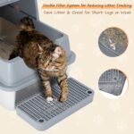 Ownpets Stainless Steel Cat Litter Box –180°Flip Lid for Easy Cleaning, One-Click Personalized Design, Advanced Odor Control, XL Capacity, 16'' High - Image 8