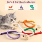 La Luz Cat Chew Ropes 3 Pack with Natural Catnip, Interactive Catnip Toys for Indoor Cats, Safe Teeth Cleaning Kitten Rope Toy, Durable Cat Kicker Chew Toy for All Breeds - Image 3