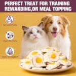 Freeze-Dried Chicken & Egg Cat and Dog Snacks - No Additives, Naturally Gentle, Suitable for Training Kittens and Puppies, Supports Coat and Digestive Health, 3.53oz/1PC - Image 3