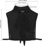 Detachable Half Shirt Collar for Women Removable Faux Blouse Dickey Collar with Black Dot Pattern - Image 5