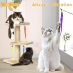 Cat Feather Toys, 12 Pcs Cat Wand Replacement, Interactive Feather Teaser Cat Toy Colorful Cat Wand Attachments Feather Cats Toy Refills for Kitten Playing Catcher Exercise - Image 5