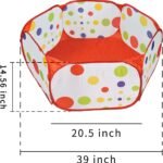 WishLotus Small Animal Playpen, Portable Outdoor Pet Exercise Fence Pop-Up Metal Wire Yard Fences, Foldable Pet Tent Play Pen for Guinea Pig, Hamster, Chinchillas and Hedgehogs, Rabbits (Red) - Image 3