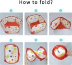 WishLotus Small Animal Playpen, Portable Outdoor Pet Exercise Fence Pop-Up Metal Wire Yard Fences, Foldable Pet Tent Play Pen for Guinea Pig, Hamster, Chinchillas and Hedgehogs, Rabbits (Red) - Image 4