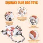 NEPRY Dog Toys for Large Dogs Aggressive chewers, Puppy Toys with Crinkle Paper, Plush Squeaky Tug of War Chew Toy - Image 6