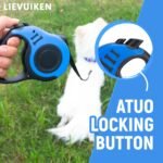 Retractable Dog Leash Automatic Telescopic Tractor Dog Tape, Pet Tape 10/16 FT Durable and Convenient, with Non-Slip Handle, Suitable for Small and Medium-Sized Dogs Blue - Image 3
