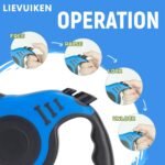 Retractable Dog Leash Automatic Telescopic Tractor Dog Tape, Pet Tape 10/16 FT Durable and Convenient, with Non-Slip Handle, Suitable for Small and Medium-Sized Dogs Blue - Image 6