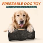 AUSCAT Dog Frozen Treat Toy Indestructible, Dog Enrichment Toy for Aggressive Chewers, Durable Dog Toys to Keep Them Busy, Stump Shape - Image 3