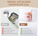 6 Pack Overnight Oats Containers with Lids and Spoons - 16 Oz Glass Mason Jars for Overnight Oats Airtight Jars Leak Proof Oatmeal Container Meal Prep Jar for Yogurt,Milk,Cereal,Fuirt,Salad - Image 5