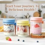 6 Pack Overnight Oats Containers with Lids and Spoons - 16 Oz Glass Mason Jars for Overnight Oats Airtight Jars Leak Proof Oatmeal Container Meal Prep Jar for Yogurt,Milk,Cereal,Fuirt,Salad - Image 8