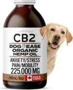 CB2 Hemp Oil for Dogs [225,000mg / 240mL / Organic] - Natural Hip and Joint Supplement for Dogs - Calming Anxiety Relief - Extra Strength for Pain, Inflammation, Arthritis, Stress, Aggression - Image 8