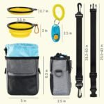 Dog Training Pouch, Puppy Training Bag, 4 Ways to Wear Dog Training Treat Pouch with Adjustable Waistband Shoulder Strap, Include Collapsible Dog Bowl and Dog Training Clicker - Image 3