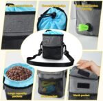 Dog Training Pouch, Puppy Training Bag, 4 Ways to Wear Dog Training Treat Pouch with Adjustable Waistband Shoulder Strap, Include Collapsible Dog Bowl and Dog Training Clicker - Image 4
