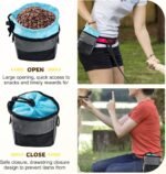 Dog Training Pouch, Puppy Training Bag, 4 Ways to Wear Dog Training Treat Pouch with Adjustable Waistband Shoulder Strap, Include Collapsible Dog Bowl and Dog Training Clicker - Image 5