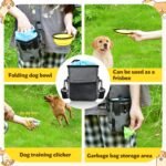Dog Training Pouch, Puppy Training Bag, 4 Ways to Wear Dog Training Treat Pouch with Adjustable Waistband Shoulder Strap, Include Collapsible Dog Bowl and Dog Training Clicker - Image 6