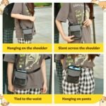 Dog Training Pouch, Puppy Training Bag, 4 Ways to Wear Dog Training Treat Pouch with Adjustable Waistband Shoulder Strap, Include Collapsible Dog Bowl and Dog Training Clicker - Image 7