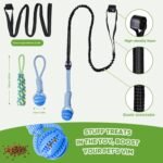 3pcs Interactive Dog Toys, Dog Tug of War Toy Tether Tug for Small and Medium Dogs, Dog Bungee Toy Tree Tugger Dog Toy for Indoor Outdoor, Blue - Image 3