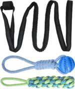 3pcs Interactive Dog Toys, Dog Tug of War Toy Tether Tug for Small and Medium Dogs, Dog Bungee Toy Tree Tugger Dog Toy for Indoor Outdoor, Blue - Image 8