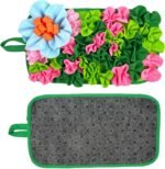 Animal Enrichment Foraging Pad for Rabbits Rodents Stimulating Feeding Activity Toy Polyester Fabric Decoration Floral Pattern Feeding - Image 4