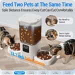 Automatic Cat Feeders 2 Cat with Slow Feed: Dual Automatic Dog Feeder with 5G WiFi, Timed Double Cat Food Dispenser with Alexa for Pets, Detachable for Easy Clean - 7L - Image 4
