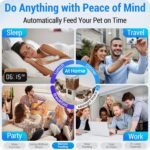 Automatic Cat Feeders 2 Cat with Slow Feed: Dual Automatic Dog Feeder with 5G WiFi, Timed Double Cat Food Dispenser with Alexa for Pets, Detachable for Easy Clean - 7L - Image 5