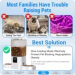 Automatic Cat Feeders 2 Cat with Slow Feed: Dual Automatic Dog Feeder with 5G WiFi, Timed Double Cat Food Dispenser with Alexa for Pets, Detachable for Easy Clean - 7L - Image 6