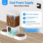 Automatic Cat Feeders 2 Cat with Slow Feed: Dual Automatic Dog Feeder with 5G WiFi, Timed Double Cat Food Dispenser with Alexa for Pets, Detachable for Easy Clean - 7L - Image 9