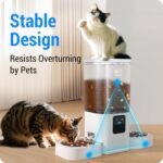 Automatic Cat Feeders 2 Cat with Slow Feed: Dual Automatic Dog Feeder with 5G WiFi, Timed Double Cat Food Dispenser with Alexa for Pets, Detachable for Easy Clean - 7L - Image 10