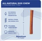 Downtown Pet Supply Bully Sticks for Dogs (6", 5-Pack, Jumbo) Non-GMO, Grain Free, Rawhide Free Dog Chews Long Lasting Pizzle Sticks - Low Odor Bully Sticks for Large Dogs - Image 3