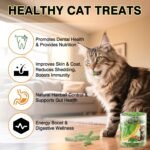 Freeze-Dried Cat Chew Toy 100g - Chicken & Egg Yolk with Cat Grass | Dental Health, Hairball Control, Skin & Coat Care | Natural Lickable Toy for Kittens (Herbe à Chat) - Image 6