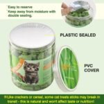 Freeze-Dried Cat Chew Toy 100g - Chicken & Egg Yolk with Cat Grass | Dental Health, Hairball Control, Skin & Coat Care | Natural Lickable Toy for Kittens (Herbe à Chat) - Image 10