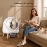 Self-Cleaning Litter Box for Multiple Cats, Automatic Smart App-Controlled with Health Monitoring, 15-Day Odor Control & Safety Sensors, Large Capacity for Cats up to 18 lbs, B-White - Image 7