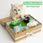 Catnip Toys for Cats, 5 Pcs Interactive Set with Silvervine Insect Sticks, Plush Mouse & Bird with Bells, Feather Rope Toy, Natural Dental Chew Toys for Kitten Teething & Hairball Relief - Image 8