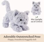GUND Bootsie English Blue Kitten Plush Toy, Premium Cat Stuffed Animal for Ages 1 and Up, Gray, 9” - Image 6